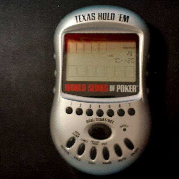 HANDHELD Electronic GAME Texas Hold 'Em WORLD Series of POKER Excalibur Works! - Picture 1 of 7